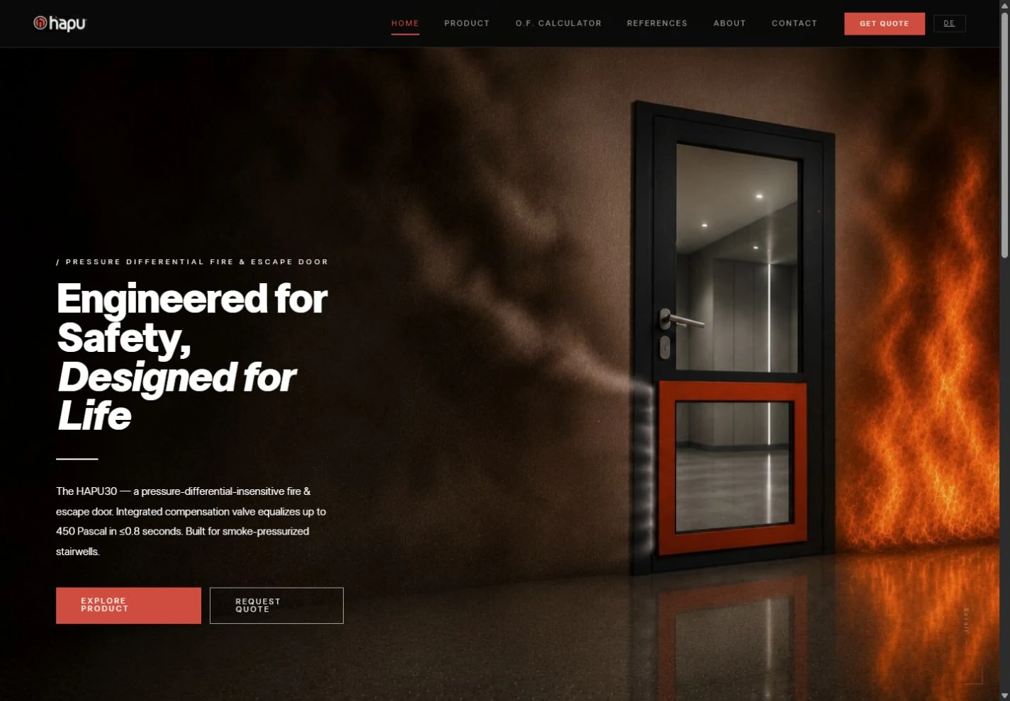 HAPU homepage screenshot